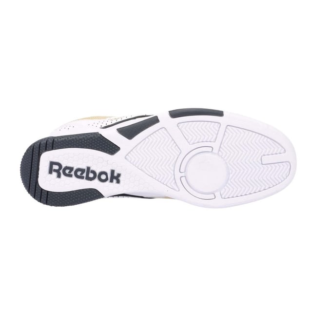 Reebok - "BB 4000 II" Sneaker für Herren/Damen Unisex, Leder (Weiß/Gold) Obermaterial: Leder. Marke: Reebok. Futterstoff: Stoff. Einlegesohle: Synthetischer Stoff. Mittelsohle: Synthetischer Stoff. Laufsohle: Gummi. Ösen: 6. Atmungsaktiv, Gepolsterter Schaftrand. Absatz: Flach. niedrig geschnitten. Design: Kontrastfarbe, Logo. Zehenstil: Rund. Zum Schnüren.
