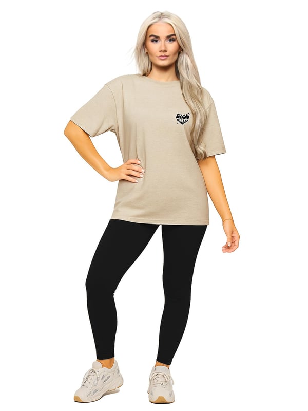 The Enzo Women’s Oversized T-Shirt & Leggings Set blends comfort, style, and versatility. The oversized T-shirt features a crew neck, soft lightweight fabric, and bold Enzo Milano puff print branding front and back. Paired with high-waisted stretch leggings with a supportive double-layer waistband, ultra-soft fabric with excellent recovery, and tonal puff print branding to the back, this set is made from lightweight seamless material with flatlock stitching and stitched hem finishes for lasting comfort and durability.
