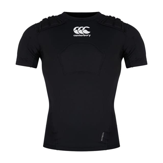 Material: Elastane, Polyester. Fabric: Jersey. Design: Logo. Neckline: Crew Neck. Sleeve-Type: Short-Sleeved. Fabric Technology: Breathable, Flexible, Lightweight, Vapodri. EVA Moulded Foam. Gusset Panel, Mesh Panel. Fit: Tailored.