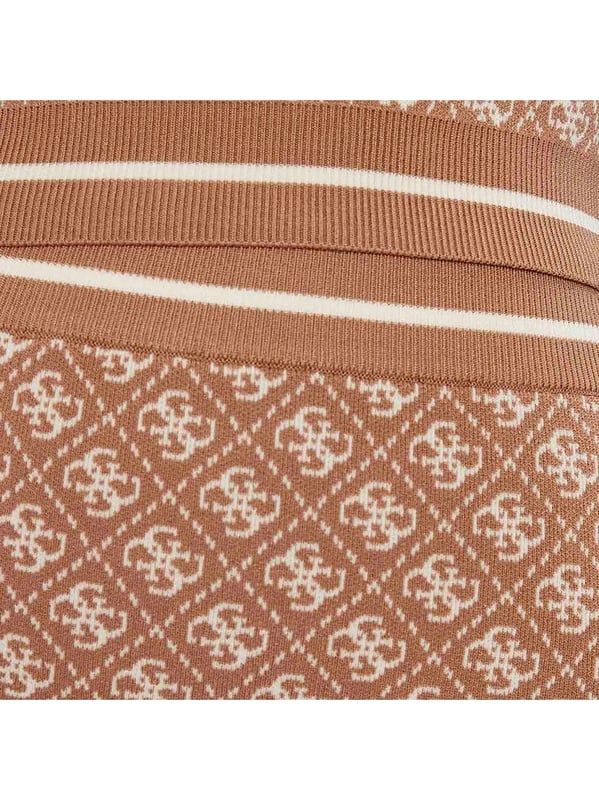 Jupe Guess Lise 4G Femme Beige Synthétique. Authentique Vetement de la marque Guess - design streetwear/sportswear de Guess - Guess pour Femme fashion, parfait pour la vie de tous les jours - Jupe Guess de couleur Beige s'associe parfaitement avec le reste de votre dressing - matiere Synthétique confortable -   classic - Lise 4G -