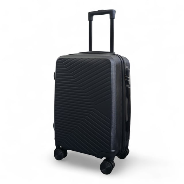 Hard Shell Black Cabin 48 x 37 x 20 cm Secure Luggage Suitcase Suitable for Easyjet, Ryanair Discover the perfect blend of elegance, durability, and convenience with our Strong Hardshell Cabin Suitcase. Designed with a stunning finish, this cabin luggage is crafted for the modern traveler, offering strength and sophistication for all your journeys.
Features:
Premium ABS Shell: Lightweight yet tough, delivering exceptional protection against wear and tear.
Durable Frame: Adds durability and structural integrity, ensuring long-lasting performance.
Integrated Locks: Secure your belongings with built-in combination locks for added peace of mind.
8 Smooth Dual Wheels: Provides effortless 360° maneuverability, making navigation through airports and busy streets a breeze.
Ergonomic Telescopic Handle: Designed for comfortable handling and ease of use.
Stylish Interior: Fully lined with elasticated straps, zippered compartments, and mesh dividers for organized packing.
Size & Specification:
Dimensions: 36 x 23 x 56 cm
Weight: 2.10 kg
Capacity: 35L