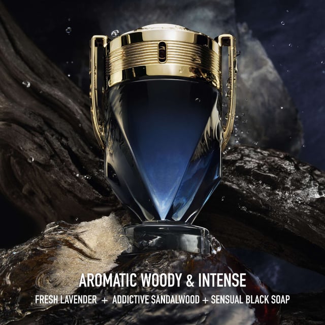 Unleash your inner hero with Rabanne Invictus Parfum, a powerful aromatic fragrance designed for the modern man. This captivating scent combines fresh lavender, sensual black soap, and addictive sandalwood, creating an exhilarating olfactory experience that embodies strength and confidence. The striking V-shaped bottle, adorned with a luxurious gold cap, symbolizes the triumph of the epic hero within you. Invictus Parfum is perfect for those who dare to conquer life's challenges and turn their journey into a legendary tale. Embrace the essence of greatness with every spray.