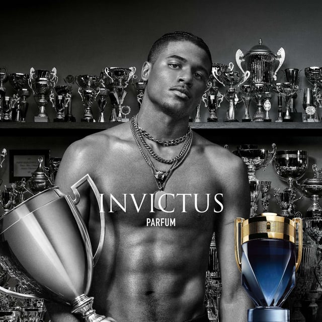Unleash your inner hero with Rabanne Invictus Parfum, a powerful aromatic fragrance designed for the modern man. This captivating scent combines fresh lavender, sensual black soap, and addictive sandalwood, creating an exhilarating olfactory experience that embodies strength and confidence. The striking V-shaped bottle, adorned with a luxurious gold cap, symbolizes the triumph of the epic hero within you. Invictus Parfum is perfect for those who dare to conquer life's challenges and turn their journey into a legendary tale. Embrace the essence of greatness with every spray.