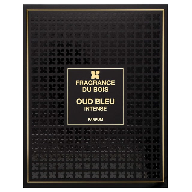 Fragrance Du Bois Oud Bleu Intense Eau de Parfum - 100ml Unisex Spray Discover the enchanting Oud Bleu Intense Eau de Parfum by Fragrance Du Bois, a luxurious unisex fragrance that captivates the senses. This 100ml spray features a unique blend of woody and spicy notes, beginning with a zesty burst of cardamom, nutmeg, and mandarin. The heart reveals a smoky accord enriched with frankincense, myrrh, ciste, and amber, while the base offers a warm embrace of opoponax resin, myrrh resinoid, styrax, benzoin, and rich oud. Perfect for any occasion, this fragrance is a tribute to classical French perfumery and the soothing essence of the ocean breeze.
