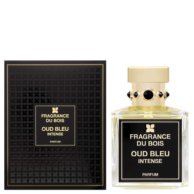 Fragrance Du Bois Oud Bleu Intense Eau de Parfum - 100ml Unisex Spray Discover the enchanting Oud Bleu Intense Eau de Parfum by Fragrance Du Bois, a luxurious unisex fragrance that captivates the senses. This 100ml spray features a unique blend of woody and spicy notes, beginning with a zesty burst of cardamom, nutmeg, and mandarin. The heart reveals a smoky accord enriched with frankincense, myrrh, ciste, and amber, while the base offers a warm embrace of opoponax resin, myrrh resinoid, styrax, benzoin, and rich oud. Perfect for any occasion, this fragrance is a tribute to classical French perfumery and the soothing essence of the ocean breeze.