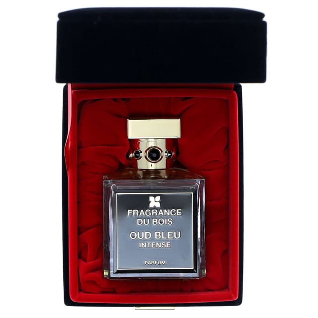 Fragrance Du Bois Oud Bleu Intense Eau de Parfum - 100ml Unisex Spray Discover the enchanting Oud Bleu Intense Eau de Parfum by Fragrance Du Bois, a luxurious unisex fragrance that captivates the senses. This 100ml spray features a unique blend of woody and spicy notes, beginning with a zesty burst of cardamom, nutmeg, and mandarin. The heart reveals a smoky accord enriched with frankincense, myrrh, ciste, and amber, while the base offers a warm embrace of opoponax resin, myrrh resinoid, styrax, benzoin, and rich oud. Perfect for any occasion, this fragrance is a tribute to classical French perfumery and the soothing essence of the ocean breeze.
