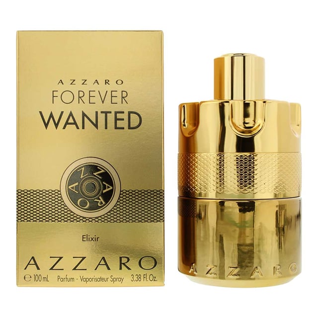 Forever Wanted Elixir Parfum by Azzaro is a Leather fragrance for men. Launched in 2025, this intense and captivating scent is ideal for colder seasons and evening wear. It delivers a bold and sophisticated blend of vibrant fruits, spicy herbs, and rich leather, creating a magnetic and luxurious aroma.

The fragrance opens with a fresh and juicy burst of raspberry, green mandarin, and bergamot, offering a lively and energetic introduction. The heart unfolds with warm and aromatic notes of cardamom, lavender, and clary sage, adding complexity and refinement. The base reveals a powerful and sensual blend of leather, wolfwood, and vetiver, leaving a strong, lasting impression.

Perfect for men who appreciate bold, leathery fragrances with a modern twist, Forever Wanted Elixir Parfum is housed in a classic sleek golden bottle that reflects its rich and elegant character.

Top Notes: Raspberry, Green Mandarin, Bergamot.
Middle Notes: Cardamom, Lavender, Clary Sage.
Base Ntes: Leather, Wolfwood, Vetiver.

How to Apply:

Apply it to your body's warmest points, such as the crease of your elbows and wrists, to intensify the longevity of the fragrance.

Avoid rubbing after application, as this will reduce the longevity of the fragrance.

For wrist application, apply the fragrance after hand washing.