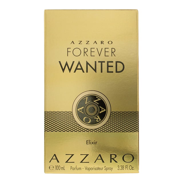 Forever Wanted Elixir Parfum by Azzaro is a Leather fragrance for men. Launched in 2025, this intense and captivating scent is ideal for colder seasons and evening wear. It delivers a bold and sophisticated blend of vibrant fruits, spicy herbs, and rich leather, creating a magnetic and luxurious aroma.

The fragrance opens with a fresh and juicy burst of raspberry, green mandarin, and bergamot, offering a lively and energetic introduction. The heart unfolds with warm and aromatic notes of cardamom, lavender, and clary sage, adding complexity and refinement. The base reveals a powerful and sensual blend of leather, wolfwood, and vetiver, leaving a strong, lasting impression.

Perfect for men who appreciate bold, leathery fragrances with a modern twist, Forever Wanted Elixir Parfum is housed in a classic sleek golden bottle that reflects its rich and elegant character.

Top Notes: Raspberry, Green Mandarin, Bergamot.
Middle Notes: Cardamom, Lavender, Clary Sage.
Base Ntes: Leather, Wolfwood, Vetiver.

How to Apply:

Apply it to your body's warmest points, such as the crease of your elbows and wrists, to intensify the longevity of the fragrance.

Avoid rubbing after application, as this will reduce the longevity of the fragrance.

For wrist application, apply the fragrance after hand washing.