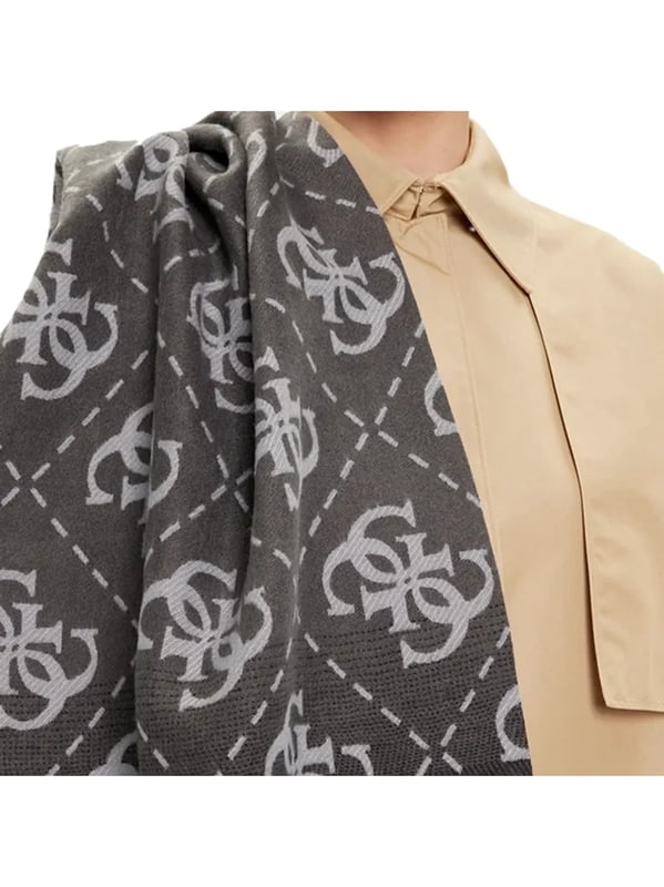 Echarpe Guess Multi 4G Femme Noir Synthétique. Authentique Accessoire de la marque Guess - design streetwear/sportswear de Guess - Guess pour Femme fashion, parfait pour la vie de tous les jours - Echarpe Guess de couleur Noir s'associe parfaitement avec le reste de votre dressing - matiere Synthétique confortable -   classic - Multi 4G -