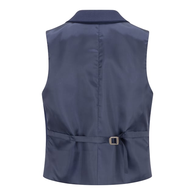 Werten Sie Ihre professionelle Garderobe mit diesem dreiteiligen Damenanzug in klassischem, schlichtem Marineblau auf. Er wurde für eine schlanke und strukturierte Silhouette entworfen und besteht aus einem passenden Blazer, einer Weste und einer Hose, die den Körper betont, ohne auf Komfort zu verzichten. Perfekt fürs Büro, Vorstellungsgespräche oder formelle Anlässe bietet dieses vielseitige Set endlose Styling-Möglichkeiten – tragen Sie es zusammen für einen eleganten Look oder kombinieren Sie es mit anderen Teilen für einen lässig-eleganten Look. Hergestellt aus einer Mischung aus Polyester, Viskose und Lycra bietet es sowohl Strapazierfähigkeit als auch einen Hauch von Stretch für ganztägigen Tragekomfort. Wichtige Eigenschaften: Maßgeschneiderte Passform: Konturiert den Körper für eine klare und strukturierte Silhouette. Komplettes 3-teiliges Set: Beinhaltet Blazer, Weste und Hose. Klassisches, schlichtes Marineblau: Zeitlos und vielseitig für alle professionellen Umgebungen. Für viele Anlässe geeignet: Ideal fürs Geschäft, Vorstellungsgespräche und formelle Anlässe. Styling-Flexibilität: Kann als komplettes Set oder kombiniert mit anderen Basics der Garderobe getragen werden. Bequeme Stoffmischung: 65 % Polyester, 32 % Viskose, 3 % Lycra für Dehnbarkeit und Haltbarkeit.