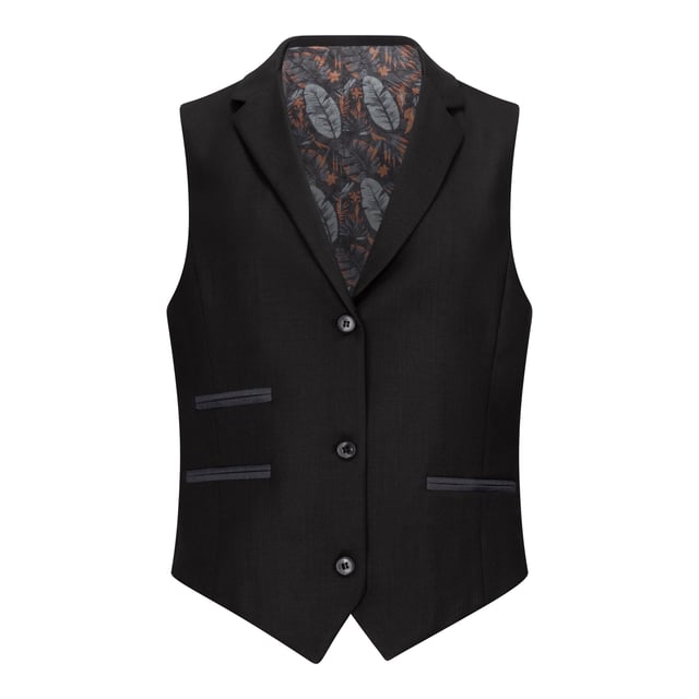 Werten Sie Ihre professionelle Garderobe mit diesem dreiteiligen Damenanzug in klassischem, schlichtem Schwarz auf. Er wurde für eine schlanke und strukturierte Silhouette entworfen und besteht aus einem passenden Blazer, einer Weste und einer Hose, die den Körper betont, ohne auf Komfort zu verzichten. Perfekt fürs Büro, Vorstellungsgespräche oder formelle Anlässe bietet dieses vielseitige Set endlose Styling-Möglichkeiten – tragen Sie es zusammen für einen eleganten Look oder kombinieren Sie es mit anderen Teilen für einen lässig-eleganten Look. Hergestellt aus einer Mischung aus Polyester, Viskose und Lycra bietet es sowohl Strapazierfähigkeit als auch einen Hauch von Stretch für ganztägigen Tragekomfort. Wichtige Eigenschaften: Maßgeschneiderte Passform: Konturiert den Körper für eine klare und strukturierte Silhouette. Komplettes 3-teiliges Set: Beinhaltet Blazer, Weste und Hose. Klassisches schlichtes schwarzes Finish: Zeitlos und vielseitig für alle professionellen Umgebungen. Kleidung für mehrere Anlässe: Ideal fürs Geschäft, Vorstellungsgespräche und formelle Anlässe. Styling-Flexibilität: Kann als komplettes Set oder kombiniert mit anderen Kleidungsstücken getragen werden. Bequeme Stoffmischung: 65 % Polyester, 32 % Viskose, 3 % Lycra für Dehnbarkeit und Haltbarkeit.