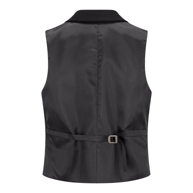 Werten Sie Ihre professionelle Garderobe mit diesem dreiteiligen Damenanzug in klassischem, schlichtem Schwarz auf. Er wurde für eine schlanke und strukturierte Silhouette entworfen und besteht aus einem passenden Blazer, einer Weste und einer Hose, die den Körper betont, ohne auf Komfort zu verzichten. Perfekt fürs Büro, Vorstellungsgespräche oder formelle Anlässe bietet dieses vielseitige Set endlose Styling-Möglichkeiten – tragen Sie es zusammen für einen eleganten Look oder kombinieren Sie es mit anderen Teilen für einen lässig-eleganten Look. Hergestellt aus einer Mischung aus Polyester, Viskose und Lycra bietet es sowohl Strapazierfähigkeit als auch einen Hauch von Stretch für ganztägigen Tragekomfort. Wichtige Eigenschaften: Maßgeschneiderte Passform: Konturiert den Körper für eine klare und strukturierte Silhouette. Komplettes 3-teiliges Set: Beinhaltet Blazer, Weste und Hose. Klassisches schlichtes schwarzes Finish: Zeitlos und vielseitig für alle professionellen Umgebungen. Kleidung für mehrere Anlässe: Ideal fürs Geschäft, Vorstellungsgespräche und formelle Anlässe. Styling-Flexibilität: Kann als komplettes Set oder kombiniert mit anderen Kleidungsstücken getragen werden. Bequeme Stoffmischung: 65 % Polyester, 32 % Viskose, 3 % Lycra für Dehnbarkeit und Haltbarkeit.