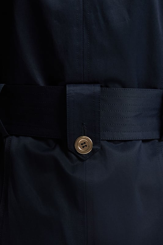 Cotton Sheen Belted Classic Trench Coat