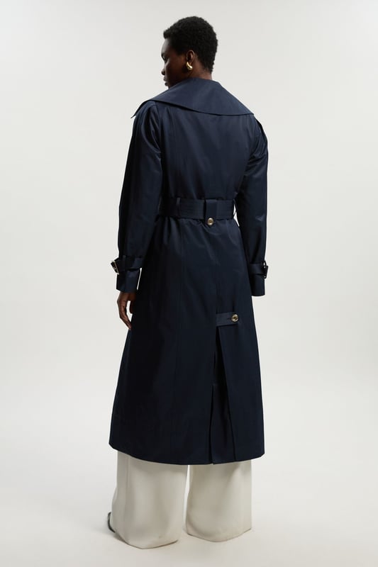 Cotton Sheen Belted Classic Trench Coat
