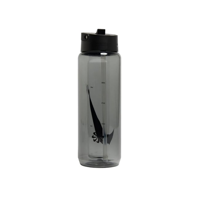 71,5% Tritan, 22,9% Polypropyleen, 3,1% Thermoplastisch Vulcanizaat, 1,5% Silicone, 1% Roestvrij Staal. BPA-vrij. Hoogte: 23cm. Breedte: 6.5cm. Lekvrij deksel, zachte vingerlus, draaidop. Ontwerp: Swoosh. Inhoud: 680ml.