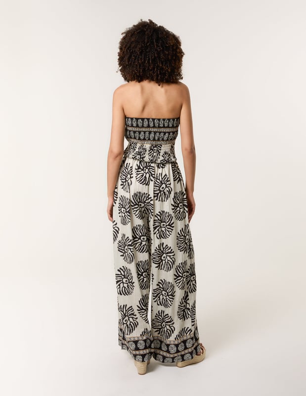 Freshen up your look with our ultimate sleeveless jumpsuit. Team with pumps and a chunky cardigan, it€™s time to look pretty in prints.