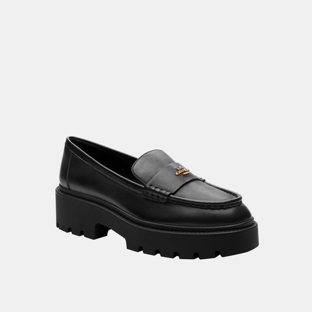 Lucy Lug Sole Leather Loafer