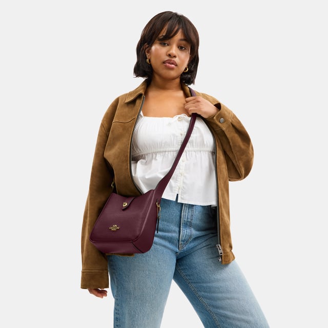 Hadley Mini Crossbody in Pebbled Leather, Inside zip pocket,  Length: 20.00 cm,  Width: 6.50 cm,  Height: 19.00 cm