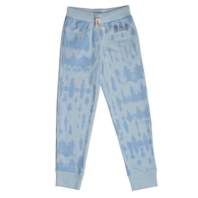 Mädchen-Jogginghose #M1 mit verstellbarer Taille und geripptem Saum\n\n Diese GAP Jogginghose für Mädchen vereint Weichheit und Funktionalität in einem idealen Alltagsstück. Perfekt für Schulaktivitäten, zum Spielen oder zum Entspannen zu Hause.\n\n Details:\n Jogger-Schnitt mit enger Passform.\n Weicher und dehnbarer Baumwollstrickstoff.\n Elastischer Bund mit Kordelzug für bessere Passform.\n Gap-Logo an der Taille.\n Funktionelle Seitentaschen.\n Gerippte Bündchen für einen modernen und bequemen Look.\n\n Ein vielseitiger und praktischer Jogger für Mädchen, der sich mit Stil und Komfort jedem Plan anpasst.\n Komposition: 77 % Baumwolle, 23 % Polyester\n Pflege:\nMit ähnlichen Farben kalt in der Maschine waschen.\n Bei niedriger Temperatur trocknen.\n Bei Bedarf bei mittlerer Temperatur bügeln.