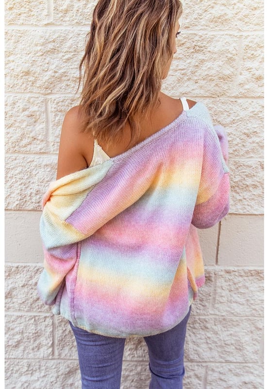 Basic style
  Slightly stretchy
  Material composition: 58% acrylic 9% nylon 29% polyester 4% woolly
  Care instructions: Machine wash cold tumble dry low
  Open front design
  Drop shoulder sleeves
  Gradient pattern
  Imported