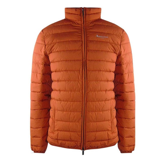 Aquascutum - "Active Hunter" Jacke für Herren (Orange) 100% Polyester. Design: Logo, Gesteppt. Gewebetechnik: langlebig, Leicht. Langärmlig. Stehkragen. Passform: Anliegende Passform. Taschenart: Zwei Seitentaschen, Reißverschluss. Durchgehender Reißverschluss. S: 109 cm. M: 113 cm. L: 118,11 cm. XL: 123,19 cm. XXL: 128,27 cm. 3XL: 133,35 cm.