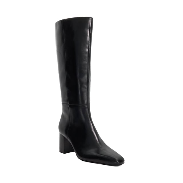 Step into timeless sophistication with Salfie. Crafted from premium leather, this knee-high boot is elevated on a comfortable mid-height stacked block heel. The chisel toe adds a refined edge, while the inside zip ensures ease of wear. A versatile wardrobe classic designed to pair effortlessly with everything from tailored skirts to relaxed denim.