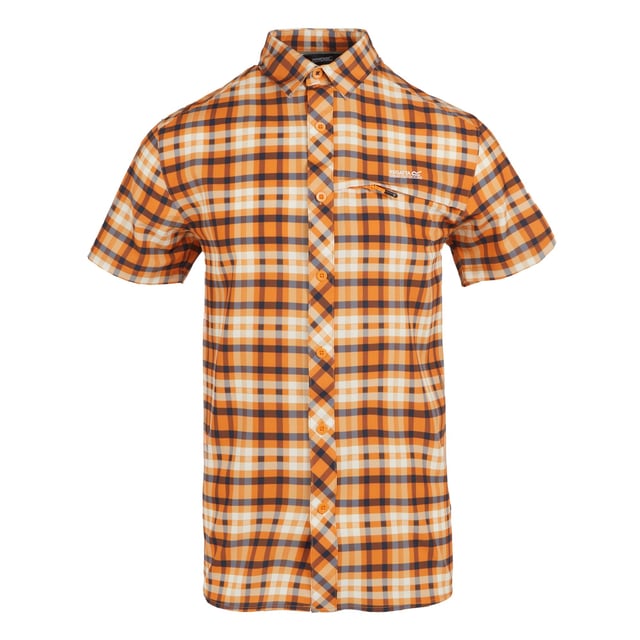 96% Polyester, 4% Elastaan. Stof: Rekken. Ontwerp: Geruite, Logo. Zakken: 1 borstzak, ritssluiting. Sluiting: Knoopsluiting. Mouwtype: Korte mouwen. Halsuitsnijding: Omgeslagen kraag. Stoftechnologie: Anti-insectenbehandeling, Ademend, Isoflex, Lichtgewicht, Sneldrogend, Waterafstotend. Packaway. Zonneschatting: UPF 50+. 125gsm. Duurzaamheid: Gemaakt van gerecycled materiaal. S: 38 in. L: 42 in. XL: 44 in.