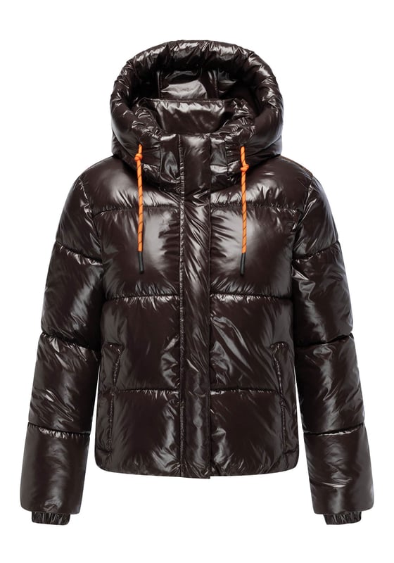Die Marikoo Skyraa Winter Steppjacke bringt urbanen Glanz in kalte Tage. Das leicht glänzende Obermaterial und die moderne Steppung sorgen für einen sportlich-eleganten Look, perfekt für Alltag und Reisen. Eine abnehmbare Kapuze mit langen Kordelzügen, hochschließender Kragen und warm gefütterte Fleece-Taschen bieten Schutz und Komfort. Innenliegender Gummizug im Saum sowie elastische Armabschlüsse sorgen für optimale Passform. Praktische Reißverschluss-Innentaschen ergänzen die funktionale Ausstattung. Erhältlich in 7 Farben und Größen XS–XXL. Furfree.