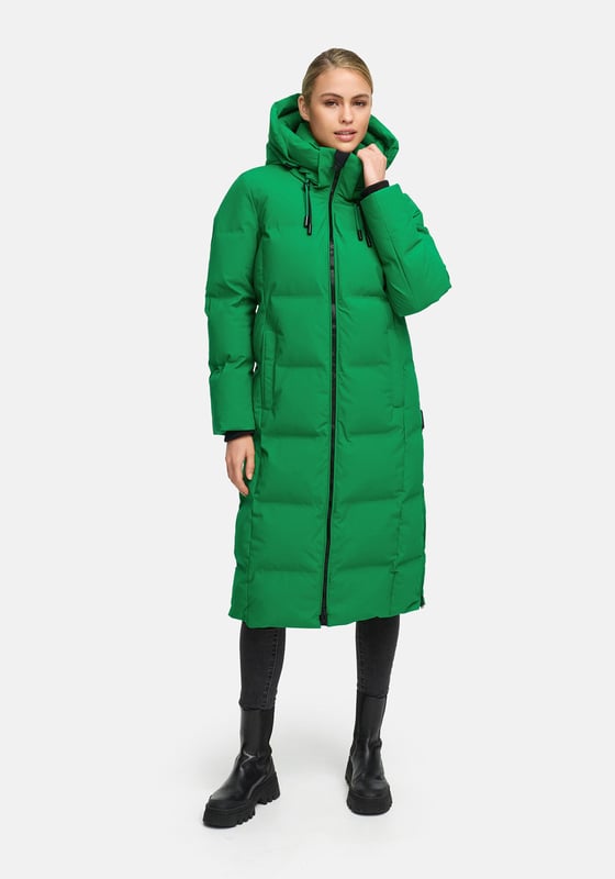Marikoo Damen Winter Steppmantel Tikoraa mit abnehmbarer Kapuze Der Marikoo Tikoraa Winter Steppmantel vereint stilvolles Design mit funktionaler Wärme – perfekt für kalte Tage. Das matt gehaltene Obermaterial, die leichte Isolierung und winddichte Eigenschaften machen ihn zum idealen Begleiter für Alltag, Reisen und Freizeit. Die gesteppte, abnehmbare Kapuze mit ausklappbarem Schirm und Magnetverschlüssen schützt zuverlässig bei Wind und Wetter. Zwei warme Außentaschen mit Magnetverschluss, zwei Innentaschen mit Reißverschluss sowie seitliche Reißverschlüsse am Saum sorgen für Komfort und Bewegungsfreiheit. Erhältlich in 14 Farben und Größen XS–5XL. Furfree.