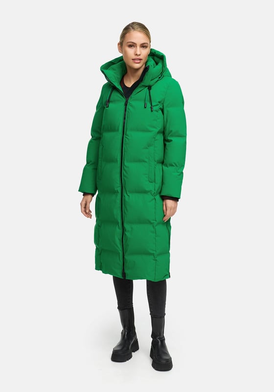 Marikoo Damen Winter Steppmantel Tikoraa mit abnehmbarer Kapuze Der Marikoo Tikoraa Winter Steppmantel vereint stilvolles Design mit funktionaler Wärme – perfekt für kalte Tage. Das matt gehaltene Obermaterial, die leichte Isolierung und winddichte Eigenschaften machen ihn zum idealen Begleiter für Alltag, Reisen und Freizeit. Die gesteppte, abnehmbare Kapuze mit ausklappbarem Schirm und Magnetverschlüssen schützt zuverlässig bei Wind und Wetter. Zwei warme Außentaschen mit Magnetverschluss, zwei Innentaschen mit Reißverschluss sowie seitliche Reißverschlüsse am Saum sorgen für Komfort und Bewegungsfreiheit. Erhältlich in 14 Farben und Größen XS–5XL. Furfree.