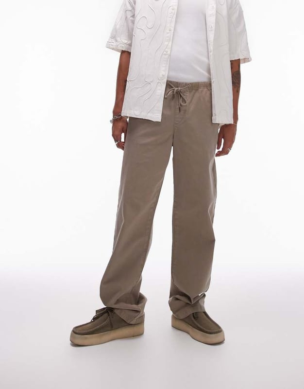Trousers & Chinos by Topman This is Topman Regular rise Elasticated drawstring waist Side pockets Relaxed fitSold By: Asos