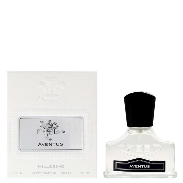 Creed Aventus Eau de Parfum Spray for Men - 30ml Discover the essence of power and elegance with Creed Aventus Eau de Parfum, a luxurious fragrance that pays homage to strength and success. Launched in 2010 to celebrate Creed's 250th anniversary, this scent opens with fresh notes of blackcurrant, Italian bergamot, apple, and pineapple, creating a vibrant introduction. The heart reveals a blend of earthy notes and florals, featuring rose, jasmine, and patchouli. Finally, a rich base of oak moss, ambergris, and vanilla ensures a lasting impression. Perfect for the modern man who embodies confidence and sophistication.