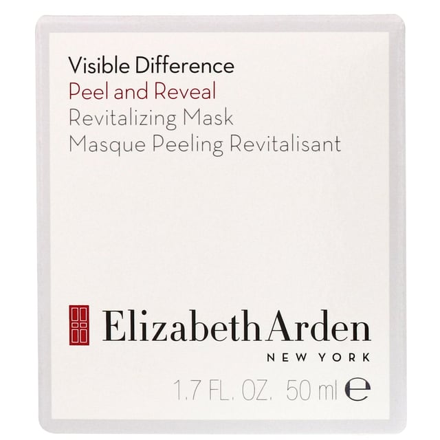 Transform your skincare routine with the Elizabeth Arden Visible Difference Peel & Reveal Revitalizing Mask. This 50ml facial mask harnesses the power of vitamin-rich cabernet grapeseed extract and alpha and beta hydroxy acids to deliver a multi-benefit experience. It effectively exfoliates and retexturizes, while minimizing the appearance of pores and fine lines. Your skin will feel softer, smoother, and visibly firmer, revealing a radiant and healthy glow. Suitable for all skin types, this revitalizing mask is a must-have for your beauty regimen.