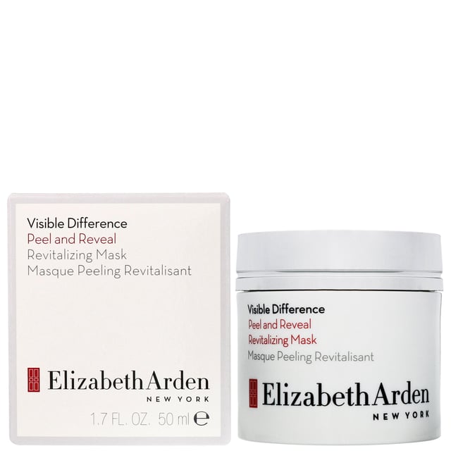 Transform your skincare routine with the Elizabeth Arden Visible Difference Peel & Reveal Revitalizing Mask. This 50ml facial mask harnesses the power of vitamin-rich cabernet grapeseed extract and alpha and beta hydroxy acids to deliver a multi-benefit experience. It effectively exfoliates and retexturizes, while minimizing the appearance of pores and fine lines. Your skin will feel softer, smoother, and visibly firmer, revealing a radiant and healthy glow. Suitable for all skin types, this revitalizing mask is a must-have for your beauty regimen.