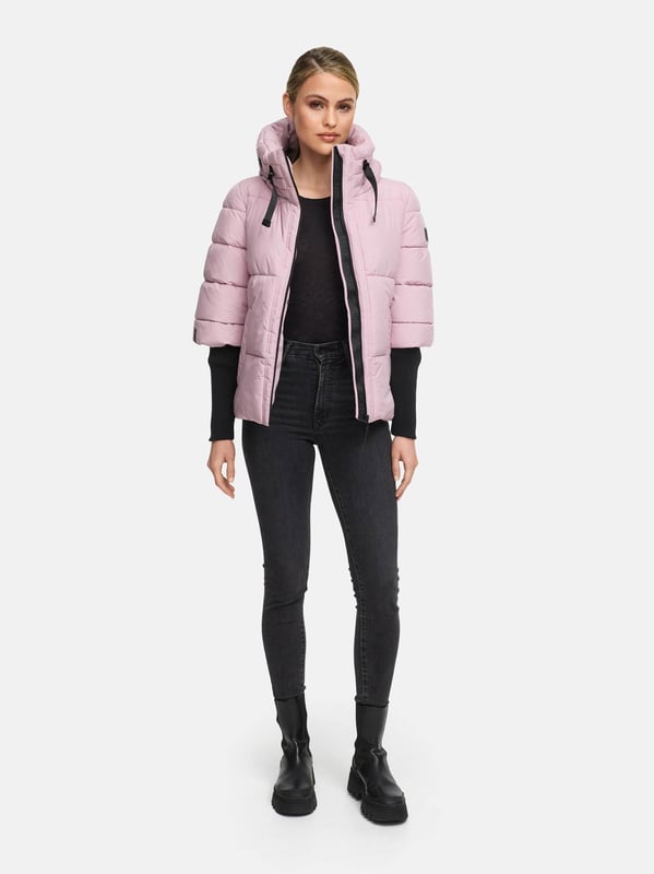 Veste D'hiver Matelassée Pour Femme - Chaud, Imperméable Avec Capuche Réglable Et Manches En Maille Côtelée - Taille XS-3XL