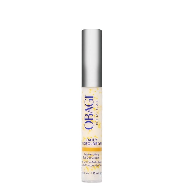 Revitalize your eyes with Obagi Daily Hydro-Drops Rejuvenating Eye Gel Cream. This effective eye treatment provides a powerful boost of hydration that lasts for 24 hours, brightening and refreshing the under-eye area. Formulated with clinically proven ingredients, it visibly reduces puffiness, dark circles, and fine lines, ensuring your eyes look youthful and radiant. To use, apply one pump around the eye area after cleansing, using the cooling applicator tip for a soothing effect. Ideal for daily use, morning and evening, for optimal results.