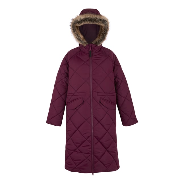 100% Recycled Polyester. Fabric: Micro Poplin. Lining: Taffeta. Filling: 230gsm. Outer: 84gsm. Design: Quilted. Fabric Technology: Durable Water Repellent Finish, Insulating, Thermo-Guard. Neckline: Hooded, Standing Collar. Sleeve-Type: Long-Sleeved, Raglan. Hood Features: Detachable Faux Fur Trim, Grown On Hood. Length: Long. Pockets: 2 Front Pockets, Flap Closure, Snap Fastening, 1 Security Pocket, Inner, Zip. Fastening: Two Way Zip. Hem: Drawcord. 8 UK: 32 in. 10 UK: 34 in. 12 UK: 36 in. 14 UK: 38 in. 20 UK: 45 in. 22 UK: 48 in. 24 UK: 50 in. 26 UK: 52 in. 18 UK: 43 in. 16 UK: 40 in.