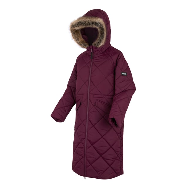 100% Recycled Polyester. Fabric: Micro Poplin. Lining: Taffeta. Filling: 230gsm. Outer: 84gsm. Design: Quilted. Fabric Technology: Durable Water Repellent Finish, Insulating, Thermo-Guard. Neckline: Hooded, Standing Collar. Sleeve-Type: Long-Sleeved, Raglan. Hood Features: Detachable Faux Fur Trim, Grown On Hood. Length: Long. Pockets: 2 Front Pockets, Flap Closure, Snap Fastening, 1 Security Pocket, Inner, Zip. Fastening: Two Way Zip. Hem: Drawcord. 8 UK: 32 in. 10 UK: 34 in. 12 UK: 36 in. 14 UK: 38 in. 20 UK: 45 in. 22 UK: 48 in. 24 UK: 50 in. 26 UK: 52 in. 18 UK: 43 in. 16 UK: 40 in.