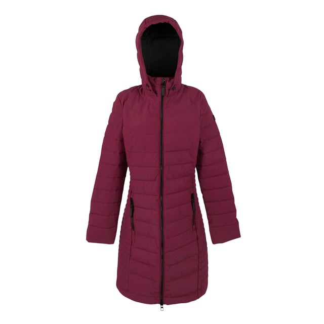 100% Polyester. Filling: Feather-Free, Synthetic Down. Lining: Taffeta. Filling: 200gsm. Design: Plain. 112gsm. Fabric Technology: Durable Water Repellent Finish, Lightweight, Water Repellent. Neckline: Hooded. Sleeve-Type: Long-Sleeved. Quilted. Hood Features: Grown On Hood. Length: Longline. Pockets: 2 Side Pockets, Zip. Fastening: Full Zip, Two Way Zip. Sustainability: Made from Recycled Materials. Waistline: Part Elasticated. 8 UK: 32 in. 10 UK: 34 in. 12 UK: 36 in. 14 UK: 38 in. 20 UK: 45 in. 22 UK: 48 in. 24 UK: 50 in. 26 UK: 52 in. 18 UK: 43 in. 16 UK: 40 in.