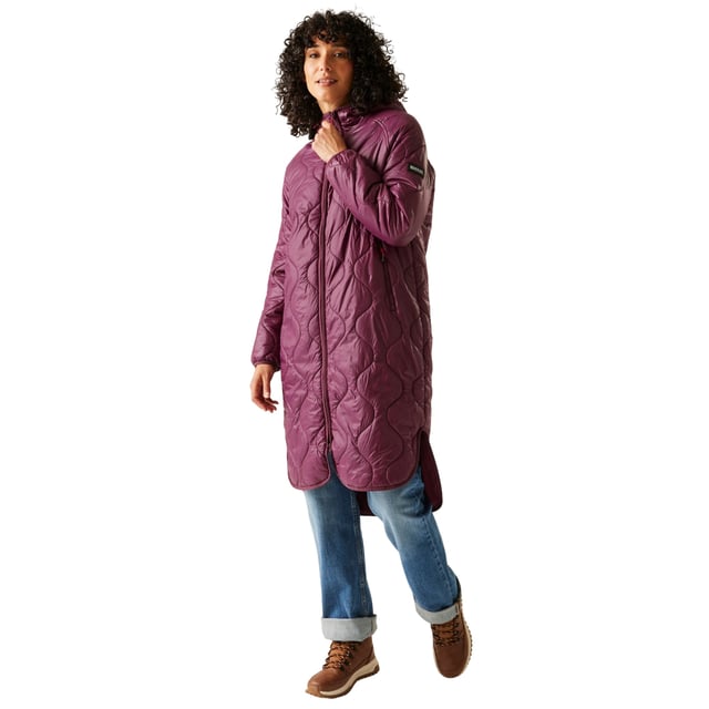 100% Polyamide. Lining: Fleece. Filling: Recycled, Synthetic Down. Design: Badge, Logo, Quilted. 38gsm. Fabric Technology: Durable Water Repellent Finish, Lightweight, Warmloft. Cuff: Elasticated. Neckline: Hooded. Insulated. Sleeve-Type: Long-Sleeved, Raglan. Hood Features: Adjustable, Grown On Hood, Sew-On. Pockets: 2 Side Pockets, 1 Security Pocket, Zip. Fastening: Full Zip. Hem: Curved. Denier: 20D. Sustainability: Made from Recycled Materials. Finish: Metallic. 8 UK: 32 in. 10 UK: 34 in. 12 UK: 36 in. 14 UK: 38 in. 20 UK: 45 in. 18 UK: 43 in. 16 UK: 40 in.