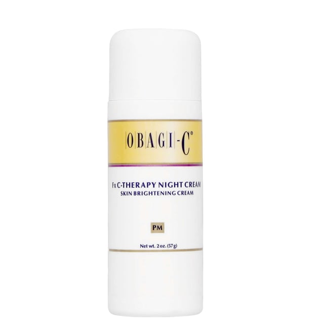 Obagi-C Fx C-Therapy Night Cream 57g for Radiant Skin Transform your skincare routine with Obagi-C Fx C-Therapy Night Cream. This luxurious moisturizer is packed with skin-brightening Arbutin, antioxidant-rich Vitamin C, and nourishing Vitamin E. Designed to work overnight, these potent ingredients help to brighten and even your skin tone, ensuring you wake up to a refreshed and revitalized complexion. For best results, apply 1-2 pea-sized drops to your fingertips each night and gently massage over your entire face until fully absorbed. Experience the beauty of healthy, glowing skin with Obagi.