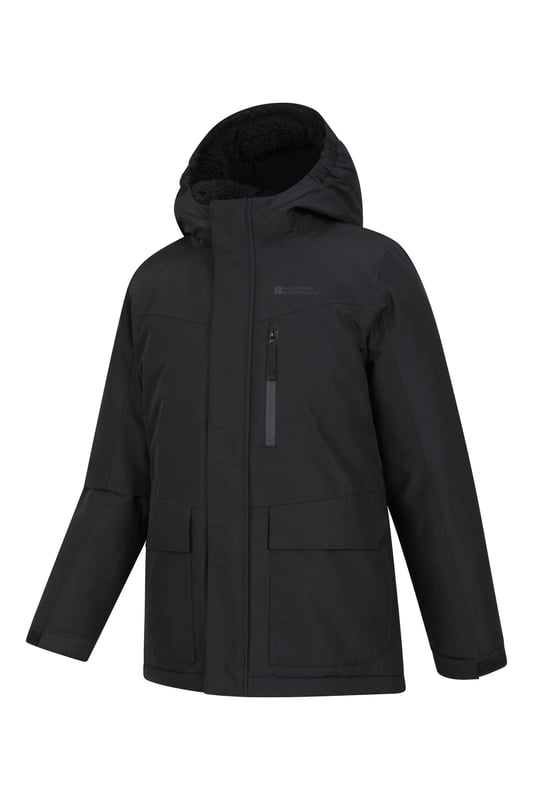 Our Noah Kids Borg Lined Waterproof Jacket is great for the colder months. Made of durable rip stop fabric with a waterproof outer and a fleece lining, this jacket will keep your child warm, comfortable and protected in cold and rainy conditions. It has pockets to safely carry the essentials and adjustable features for increased protection. (Ref: 056883)