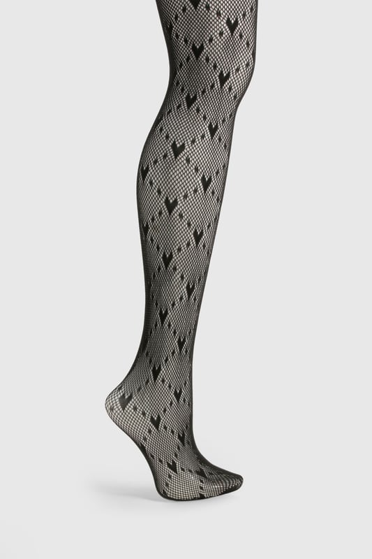 Heart Pattern Tights