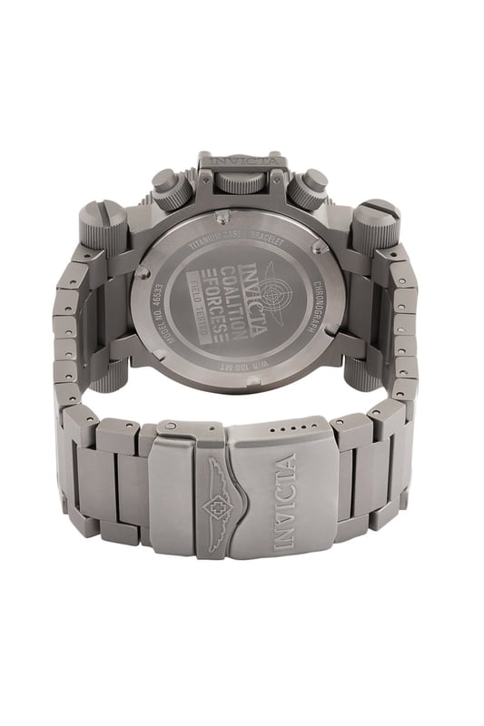 De Invicta 46533 heeft een roestvrijstalen horlogekast van 51 millimeter met een grijze wijzerplaat.
Dit model wordt aangedreven door een accuraat Quartz uurwerk.
10 bar waterdicht.
Dit model is onderdeel van de Invicta Coalition Forces collectie.

Inclusief 2 jaar garantie.