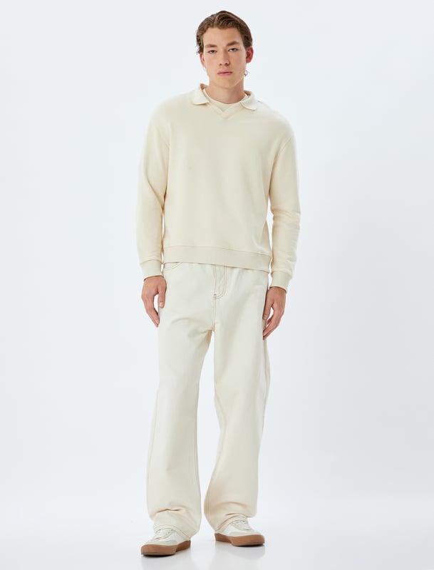 -Softshell -Regular -Ohne Tasche -Normale Länge -Langärmelig -Polokragen -Sweatshirt