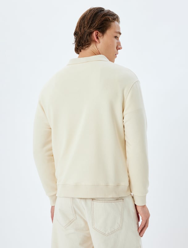 -Softshell -Regular -Ohne Tasche -Normale Länge -Langärmelig -Polokragen -Sweatshirt