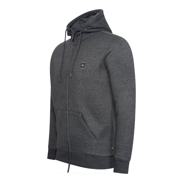 Cappuccino Italia Fleece Hood voor heren. De Fleece Hood is gemaakt van katoen en polyester, en heeft een normale pasvorm.  Merk: Cappuccino ItaliaModelnaam: Fleece HoodCategorie: heren vestMaterialen: katoen, polyesterKleur: antraciet grijs