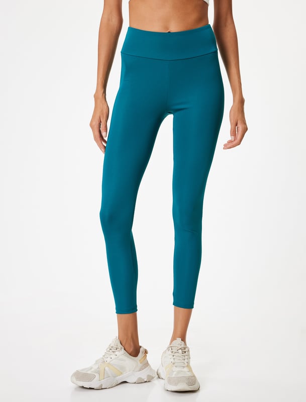 -Tight -Leggingss -Ohne Tasche -Krop Länge(Handgelenk) -Hohe Leibhöhe -Normaler Hosenbein -Leggings