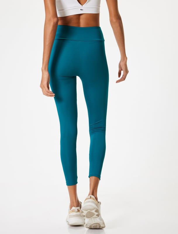 -Tight -Leggingss -Ohne Tasche -Krop Länge(Handgelenk) -Hohe Leibhöhe -Normaler Hosenbein -Leggings