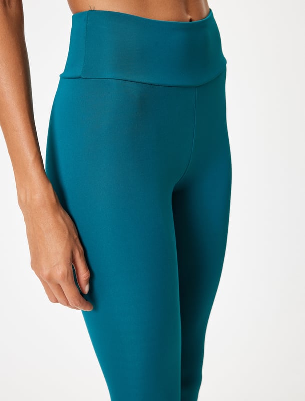 -Tight -Leggingss -Ohne Tasche -Krop Länge(Handgelenk) -Hohe Leibhöhe -Normaler Hosenbein -Leggings